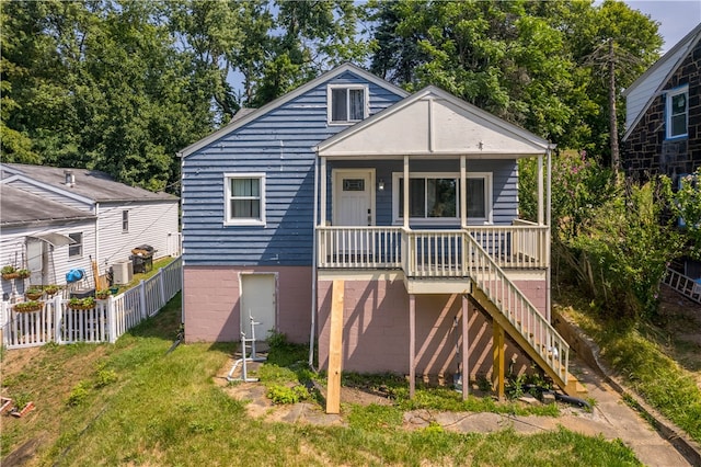 view of front of house with a porch