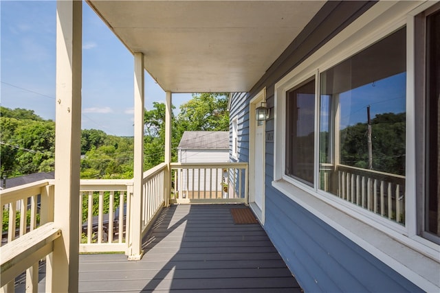 view of wooden deck