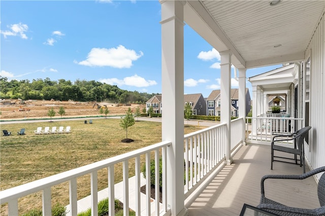 balcony with covered porch