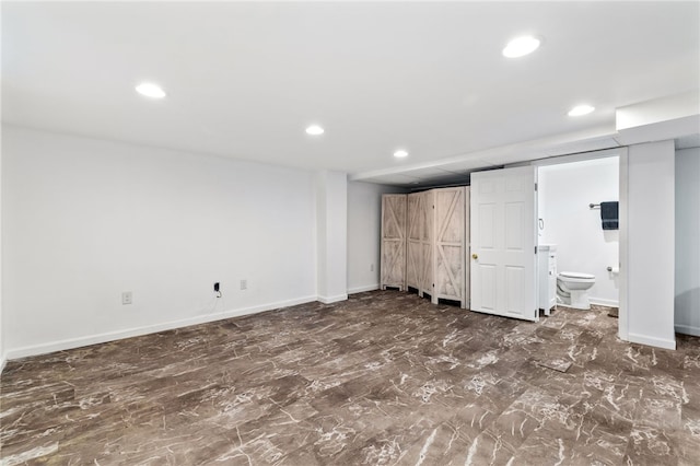 unfurnished bedroom featuring ensuite bath