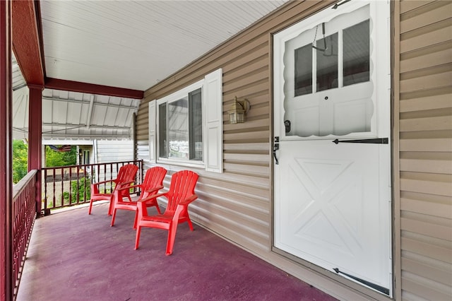 view of patio with covered porch