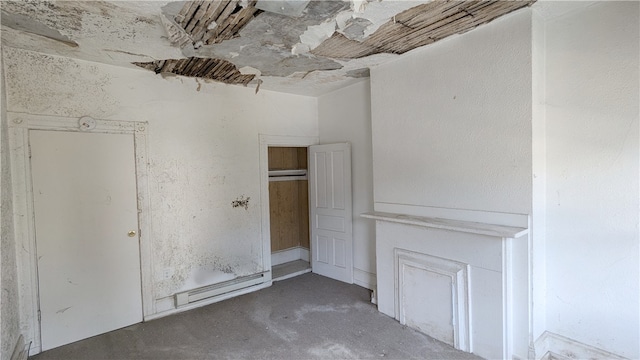 interior space with a closet