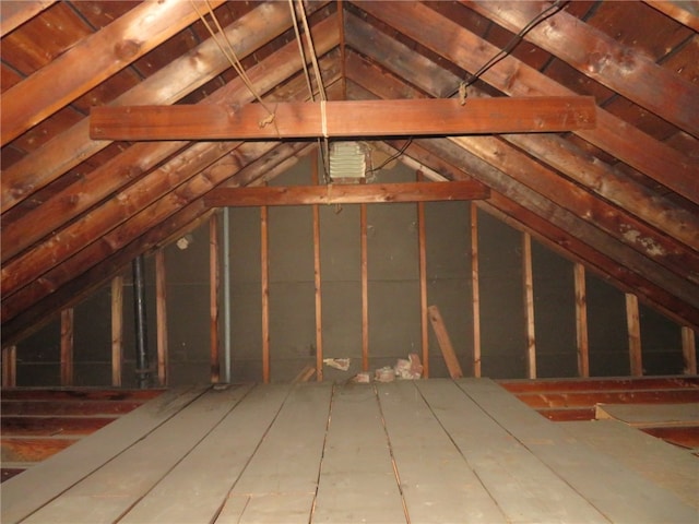 view of attic