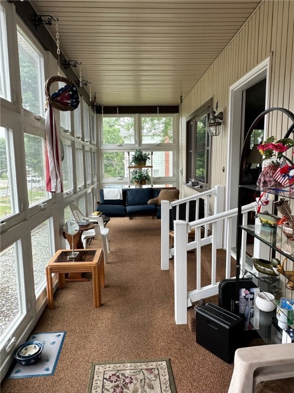 view of sunroom