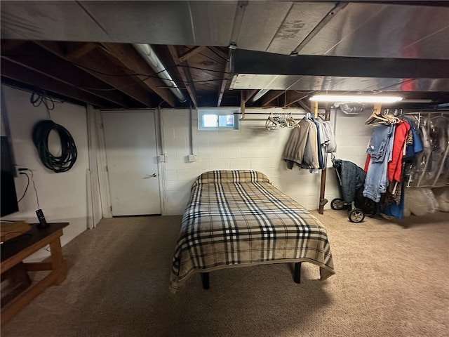 view of carpeted bedroom