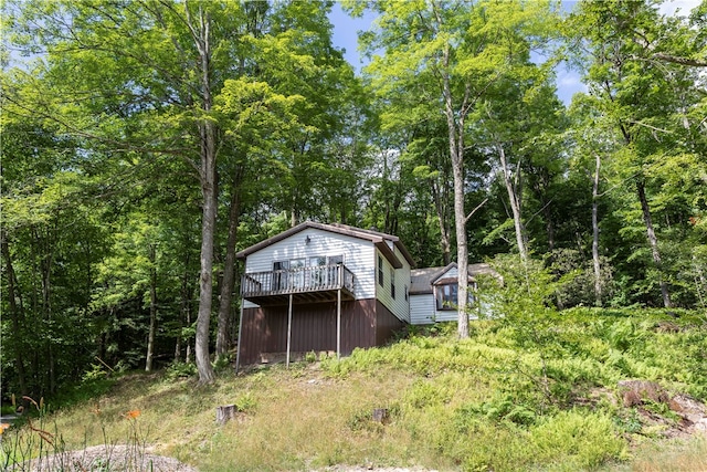 exterior space with a wooden deck