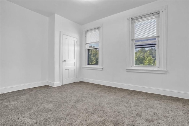 view of carpeted spare room