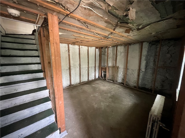 view of basement