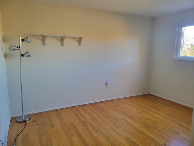 empty room featuring light wood-type flooring