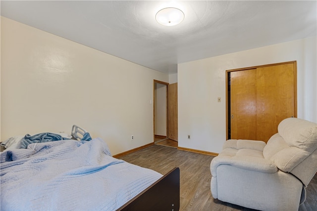 bedroom featuring wood-type flooring