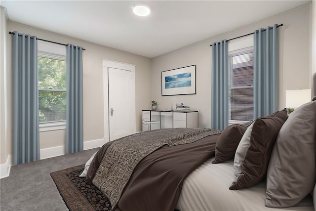 bedroom featuring carpet flooring