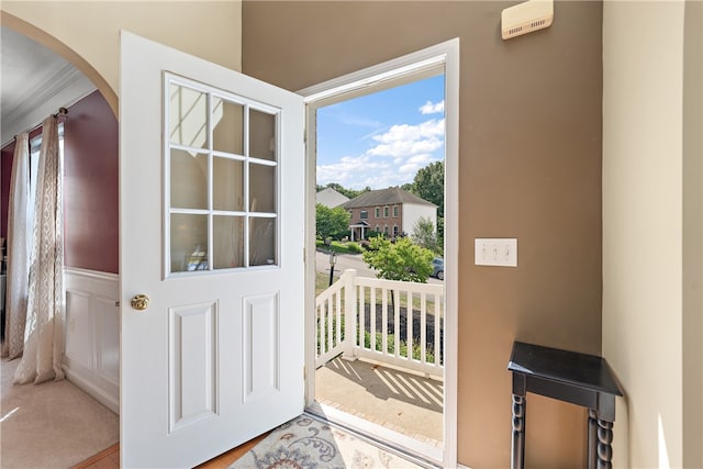 view of doorway to outside