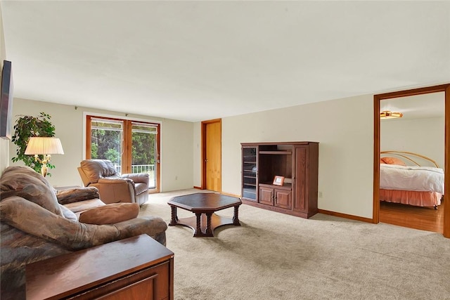 view of carpeted living room