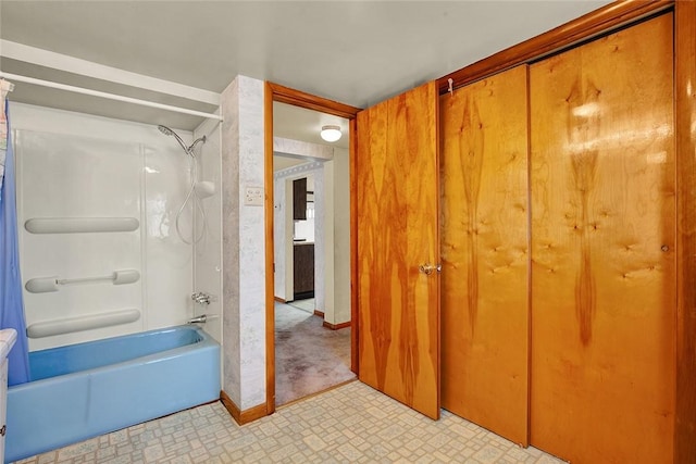 bathroom featuring  shower combination