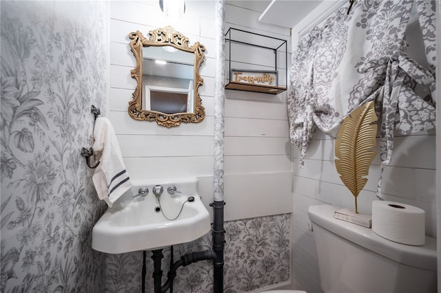 bathroom with toilet and sink