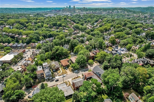 aerial view featuring a residential view