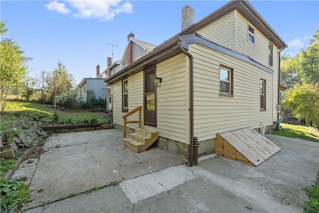 view of home's exterior featuring a patio