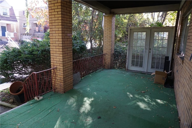 view of patio with french doors