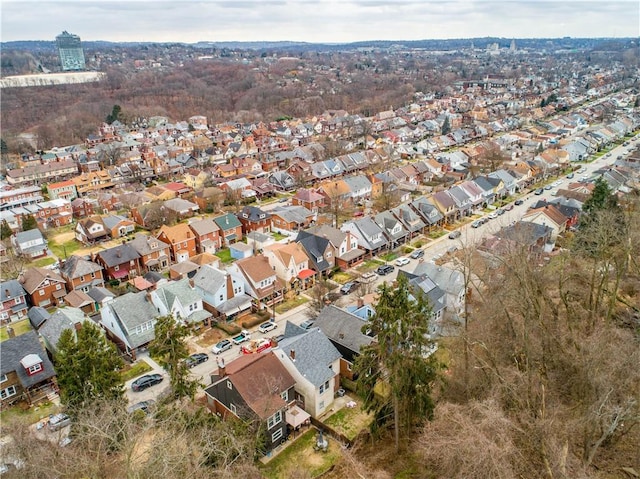 bird's eye view featuring a residential view