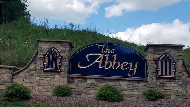 view of community sign