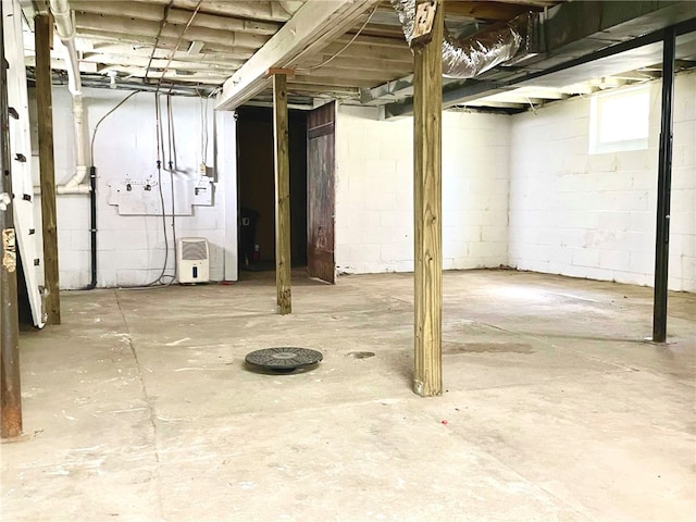 view of basement