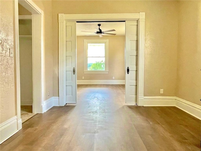 hall featuring hardwood / wood-style floors