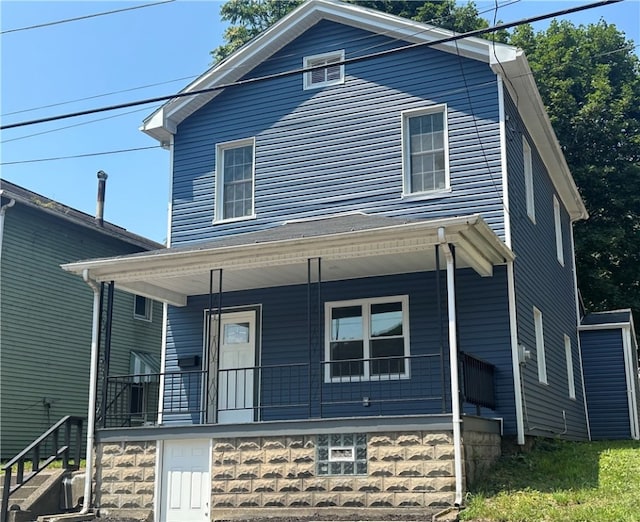 view of front of property featuring a porch