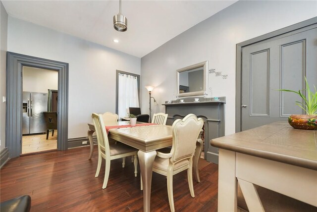 view of tiled dining area