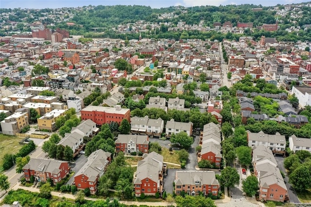 drone / aerial view with a residential view