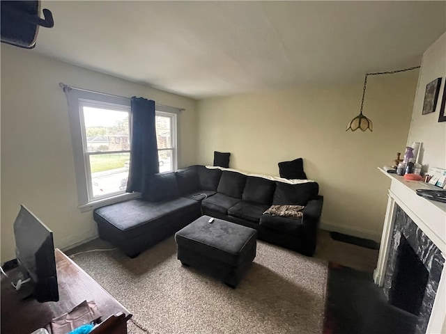 view of carpeted living room