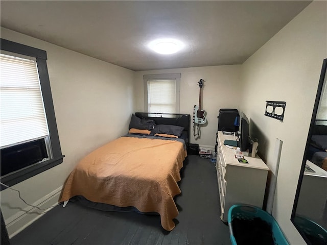 bedroom with cooling unit