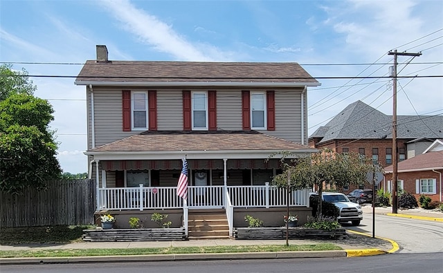 view of front of house featuring covered porch