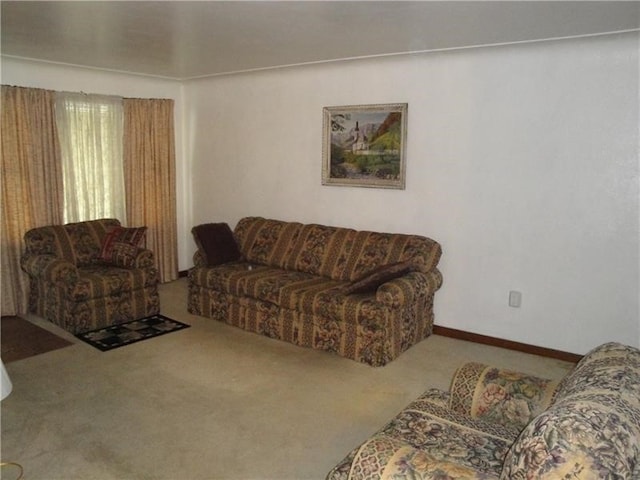 view of carpeted living room