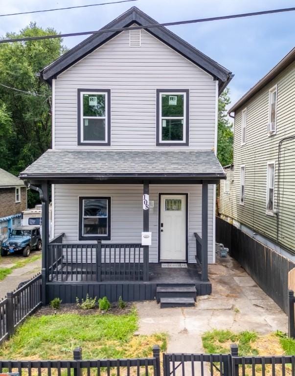 view of front of house with covered porch