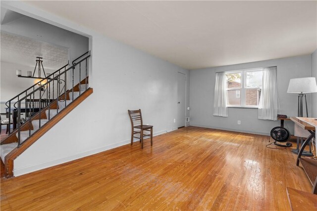 living room featuring light hardwood / wood-style flooring