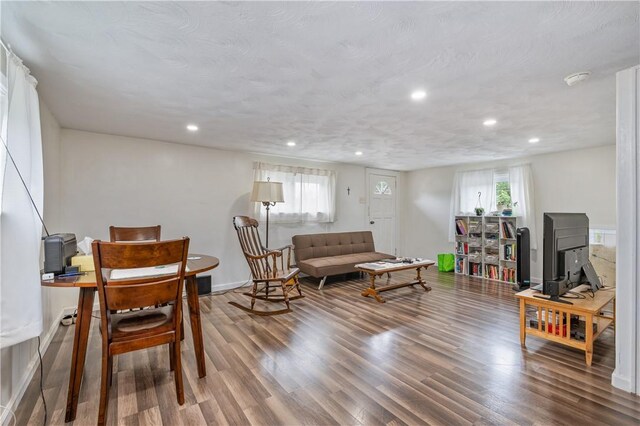 sitting room featuring hardwood / wood-style flooring