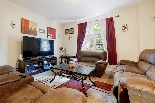 view of carpeted living room