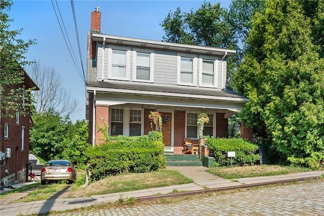 view of front of house with covered porch