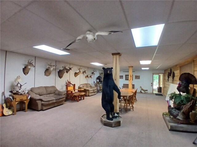 540 Market St, Fairfield Twp, PA 15923 - interior space with carpet floors and a paneled ceiling