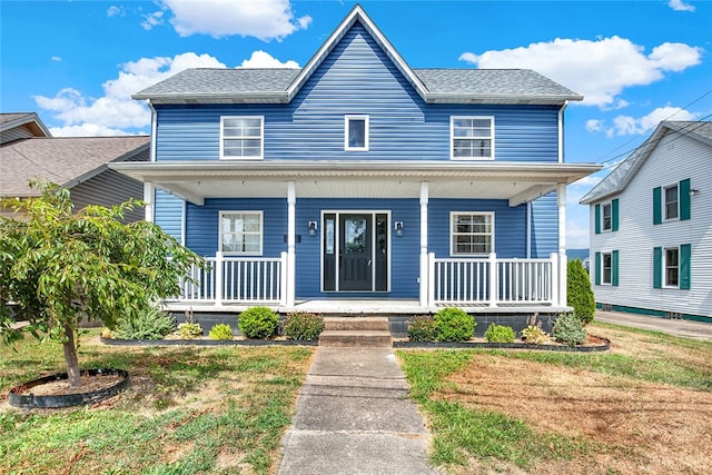 view of front of home with a porch