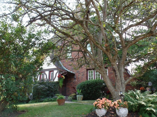 view of property hidden behind natural elements