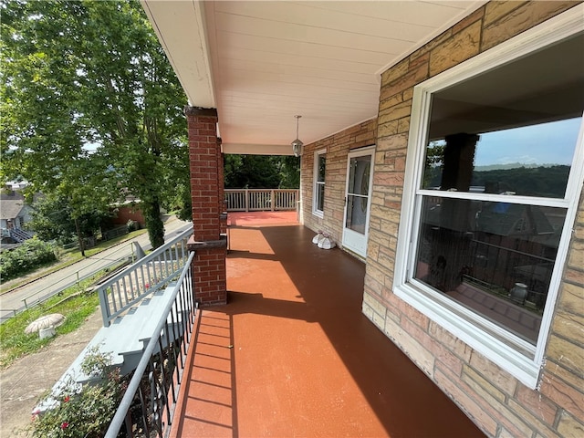 balcony with covered porch