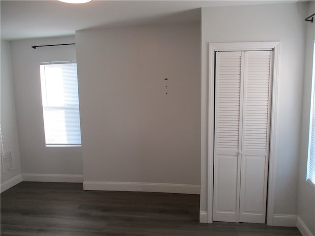 interior space featuring dark hardwood / wood-style floors