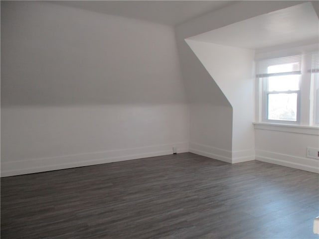 additional living space featuring dark hardwood / wood-style flooring