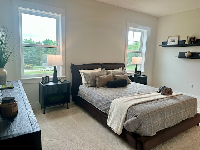 view of carpeted bedroom