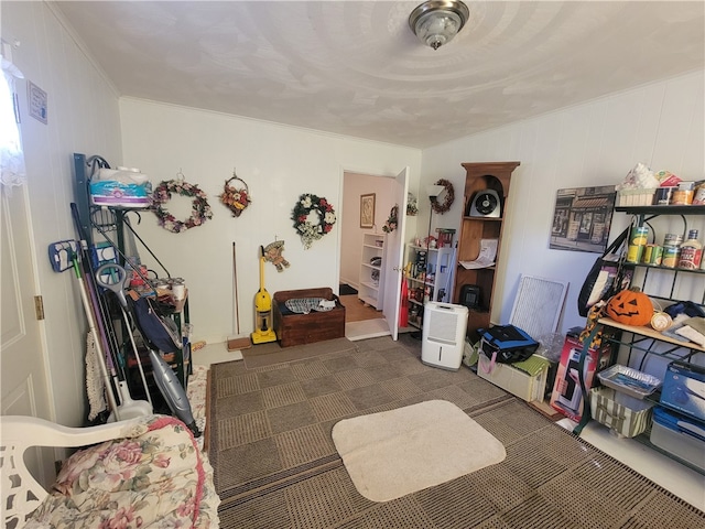 miscellaneous room with ornamental molding