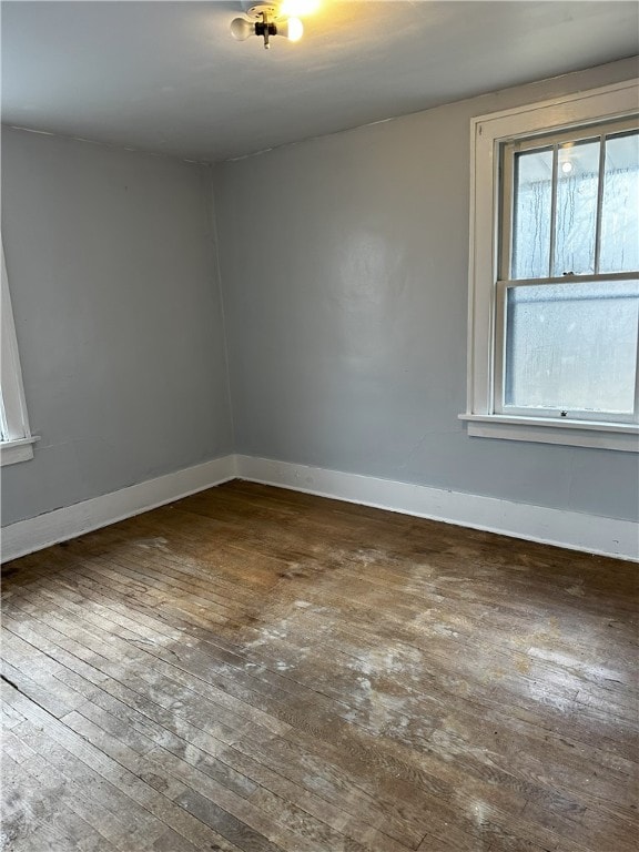 empty room featuring hardwood / wood-style floors