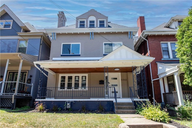 view of front of property featuring a porch