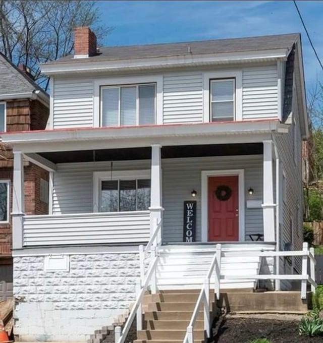 view of front facade with a porch