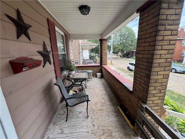 view of patio with a porch